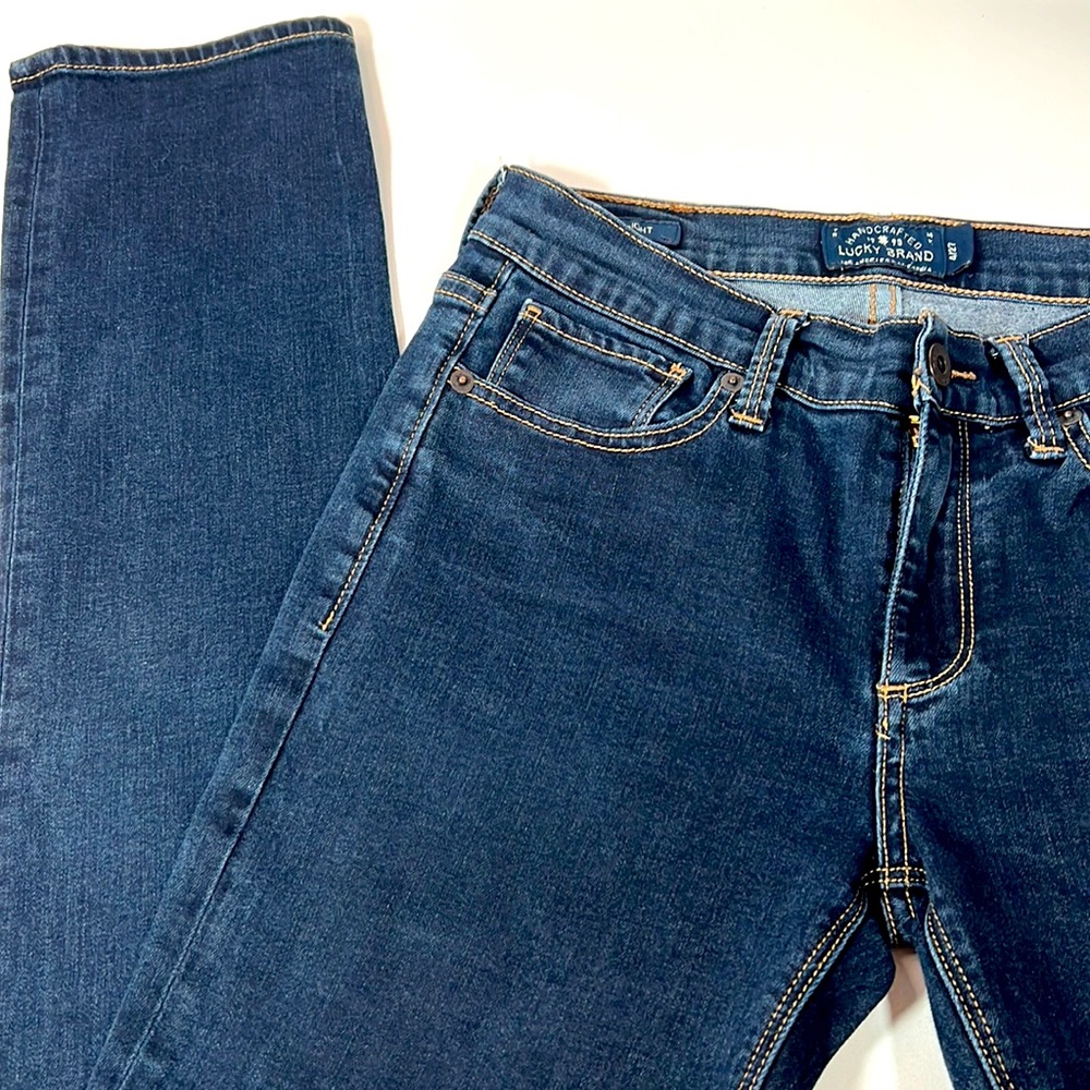 LUCKY BRAND Brooke Straight Denim Dark Wash Blue Jeans Women's 4 Waist 27
